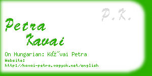 petra kavai business card